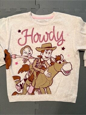 Toy Story ‘Howdy' Graphic Sweatshirt - Pink & Cream